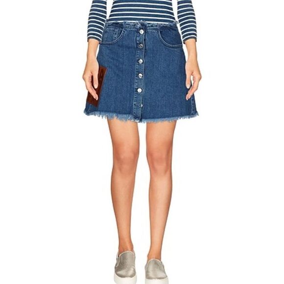 NWT Marques Almeida x 7for All Mankind Denim Skirt - Picture 2 of 9